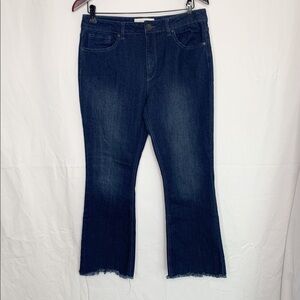 RACHEL by Rachel Roy / Wide Leg Crop Raw Hem Jeans